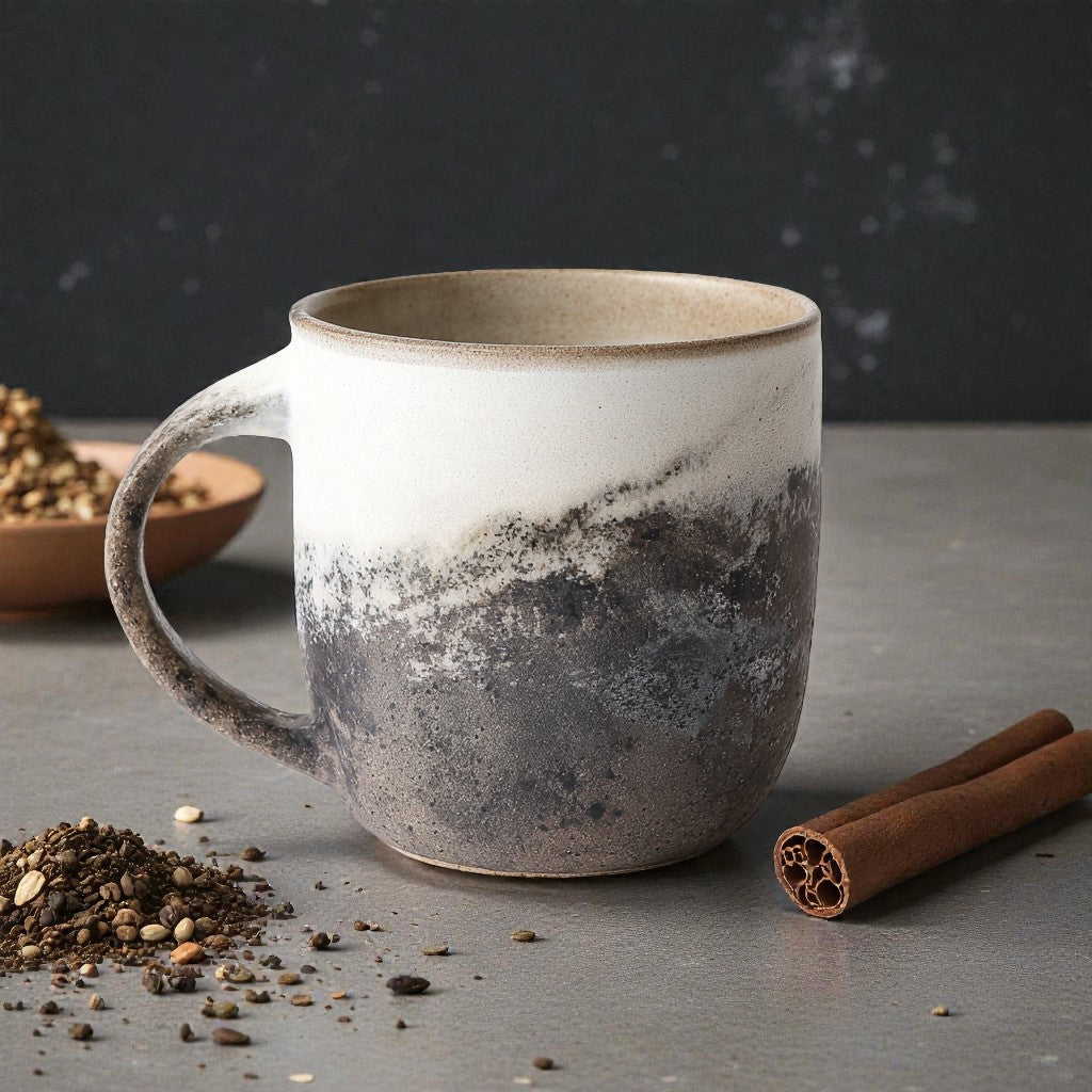 Raw Stone Texture Mug - Artisanal Stoneware